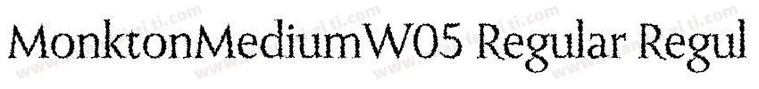MonktonMediumW05 Regular Regular字体转换
